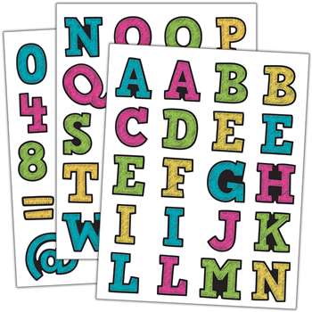 Chalkboard Brights Alphabet Stickers, TCR5017