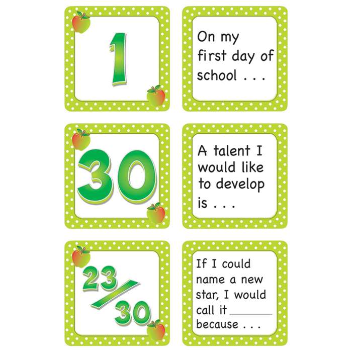 September Polka Dots Calendar Days Story Starters By Teacher Created Resources