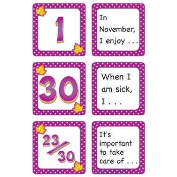 November Polka Dots Calendar Days Story Starters, TCR5085