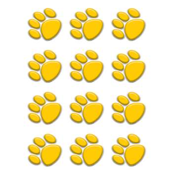 Gold Paw Prints Mini Accents By Teacher Created Resources