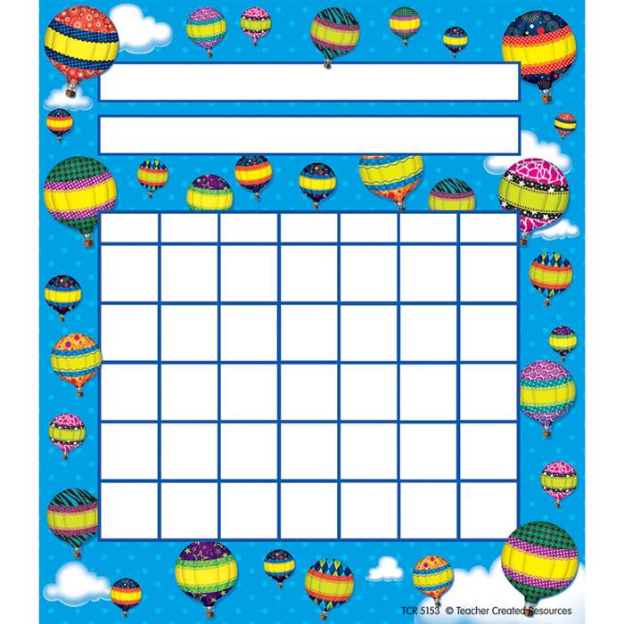 Hot Air Balloons Incentive Chart Pk By Teacher Created Resources