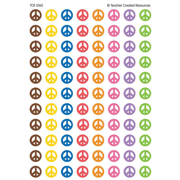 Peace Signs Mini Stickers Valu Pk 1144 Header By Teacher Created Resources
