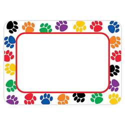 Colorful Paw Prints Name Tags Labels By Teacher Created Resources
