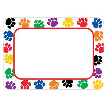 Colorful Paw Prints Name Tags Labels By Teacher Created Resources