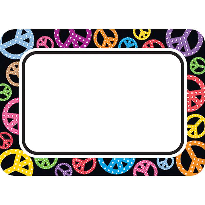 Peace Signs Name Tags Labels By Teacher Created Resources