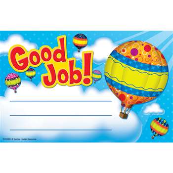Hot Air Balloons Good Job Awards By Teacher Created Resources
