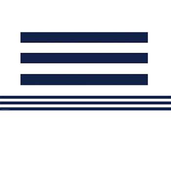 Navy Blue And White Stripes Straight Border Trim By Teacher Created Resources