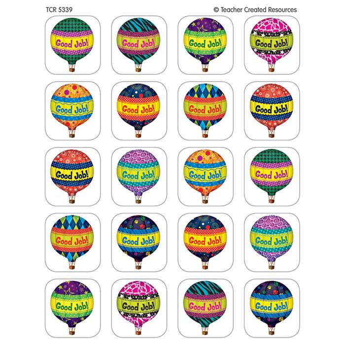 Hot Air Balloons Stickers By Teacher Created Resources