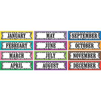 Colorful Zebra Stripes Monthly Head Liners By Teacher Created Resources