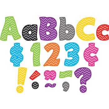 Shop Chevron Funtastic 4In Letters Combo Pack - Tcr5454 By Teacher Created Resources