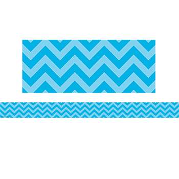 Shop Aqua Chevron Straight Border Trim - Tcr5508 By Teacher Created Resources