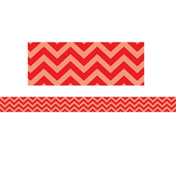 Shop Red Chevron Straight Border Trim - Tcr5522 By Teacher Created Resources