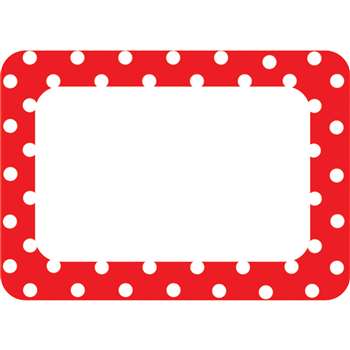 Shop Red Polka Dots 2 Name Tags - Tcr5539 By Teacher Created Resources