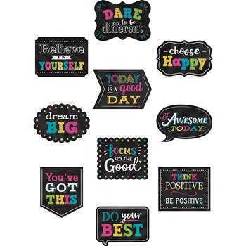 Chalkboard Positive Sayings Accents, TCR5576