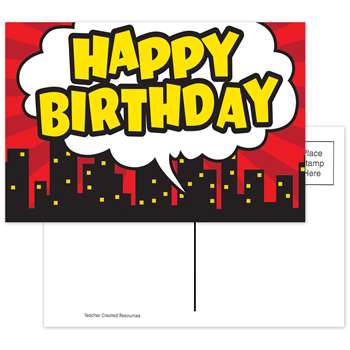 Superhero Happy Birthday Postcard, TCR5605