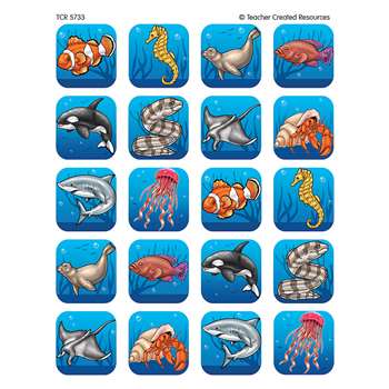 Ocean Life Stickers 120 Stks By Teacher Created Resources