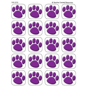 Stickers Purple Paw Prints By Teacher Created Resources