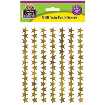 Gold Foil Star Stickers Valu Pak, TCR5799