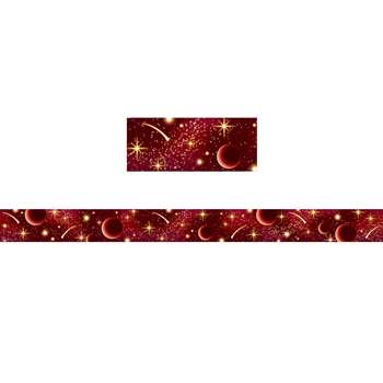 Red Stellar Space Straight Border Trim, TCR5863