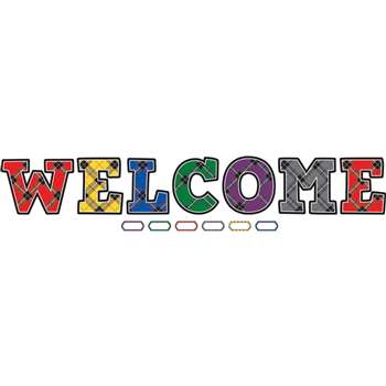 Plaid Welcome Bulletin Board, TCR5865