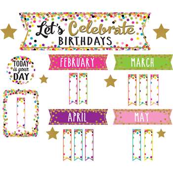 Confetti Happy Birthday Mini Bulletin Board Set, TCR5884