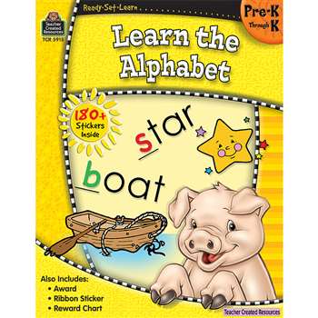 Ready Set Learn Learn The Alphabet Gr Pk-K By Teacher Created Resources