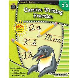 Ready Set Learn Cursive Writing Practice Grade 2-3 By Teacher Created Resources