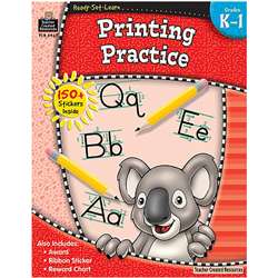 Ready Set Learn Printing Practice Grade K-1 By Teacher Created Resources