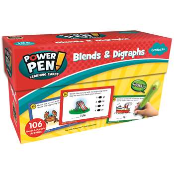 Power Pen Learning Cards Blends And Digraphs, TCR6104