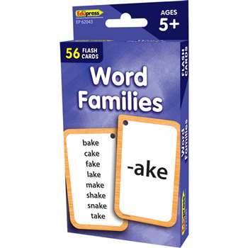 Word Families Flash Cards, TCR62043