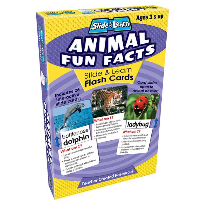 Animal Fun Facts Slide & Learn Flash Cards By Teacher Created Resources