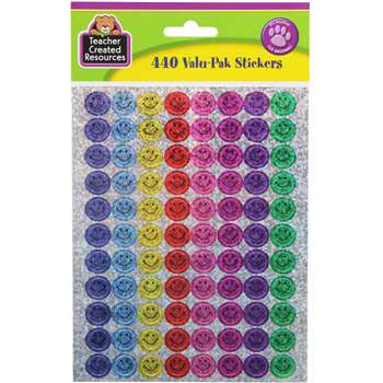 Mini Happy Faces Sparkle Stickers Valu-Pak By Teacher Created Resources