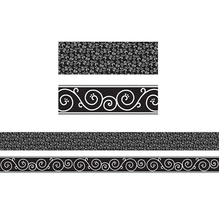 Black Decor Double Sided Border, TCR73138