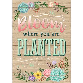 Bloom Where You Are Planted Poster, TCR7428