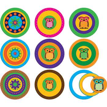 Pop Outs With Pizzazz Mod Circles With Owls, TCR74753