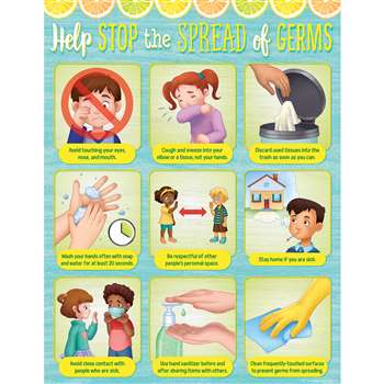 Help Stop The Spread Of Germs Chart, TCR7504