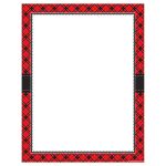 Red Plaid Blank Chart, TCR7548
