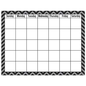 Shop Black Chevron Calendar Chart - Tcr7581 By Teacher Created Resources