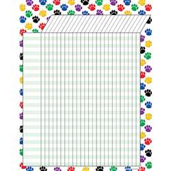Colorful Paw Prints Incentive Chart By Teacher Created Resources