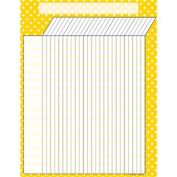 Yellow Polka Dots Incentive Chart By Teacher Created Resources