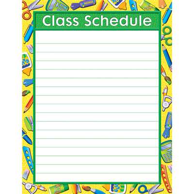 Tools For School Class Schedule Chart By Teacher Created Resources