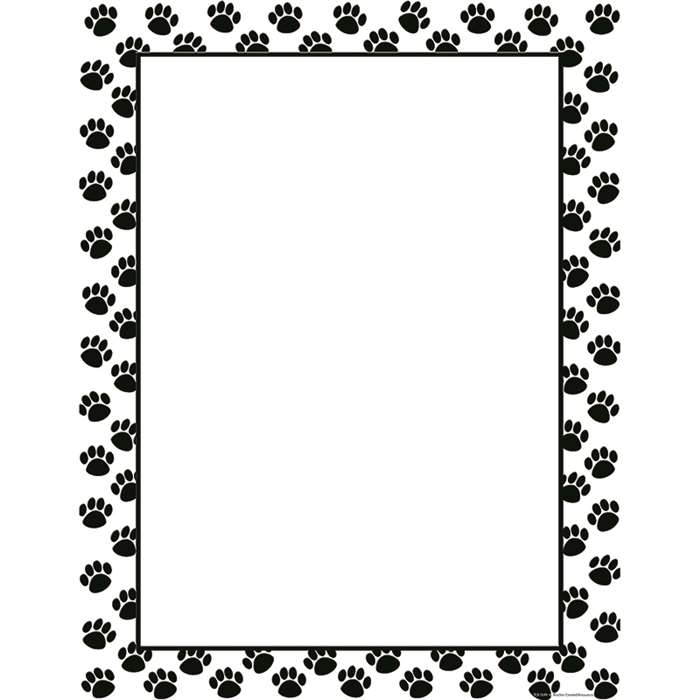 Black Paw Prints Blank Chart By Teacher Created Resources