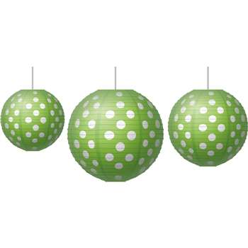 Paper Lanterns Lime Polka Dots, TCR77102