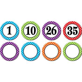 Polka Dots Numbers Magnetic Accents, TCR77211