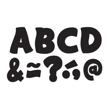 Black Funtastic Font 3&quot; Magnetic Letters, TCR77214