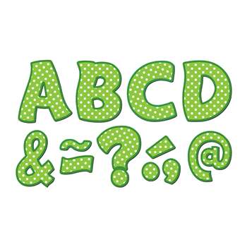 Lime Polka Dots Funtastic Font 3&quot; Magnetic Letter, TCR77215