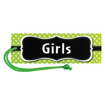 Lime Polka Dots Magnetic Girls Pass, TCR77240