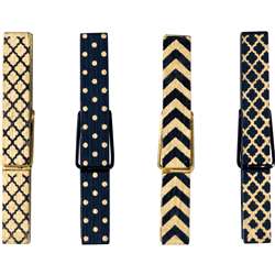 Black & Gold Magnetic Clothespins, TCR77249