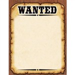 Western Wanted Poster Chart By Teacher Created Resources