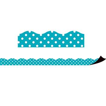 Teal Polka Dots Magnetic Border, TCR77257